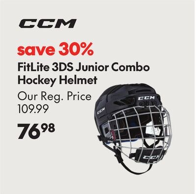 CCM FITLITE 3DS JUNIOR COMBO HOCKEY HELMET