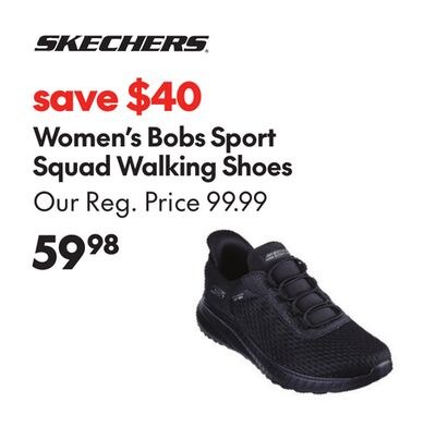 SKECHERS WOMEN'S BOBS SPORT SQUAD WALKING SHOES