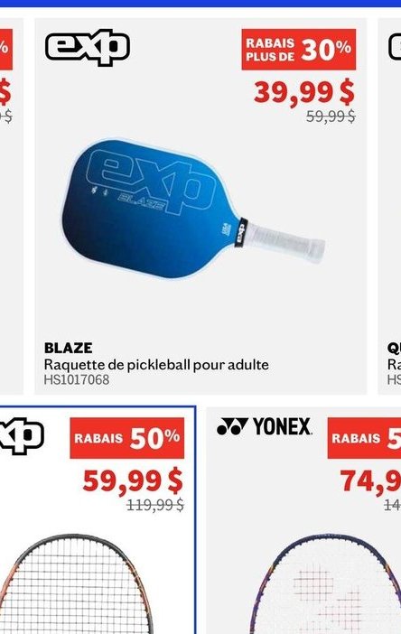 EXP BLAZE Raquette de pickleball pour adulte