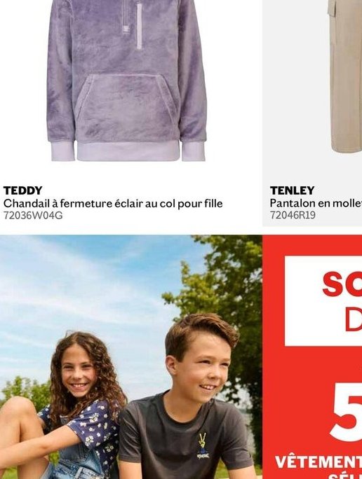 WOODS TEDDY Chandail à fermeture éclair au col …