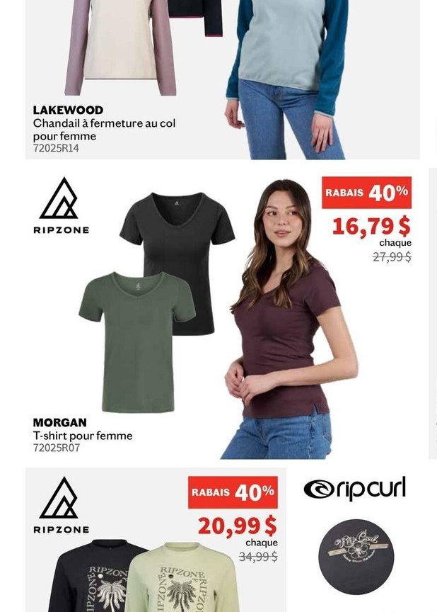 Ripzone Lakewood Chandail à fermeture au col po…