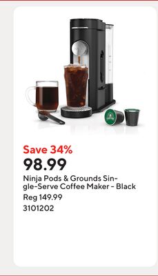 Ninja Pods & Grounds Single-Serve Coffee Maker …