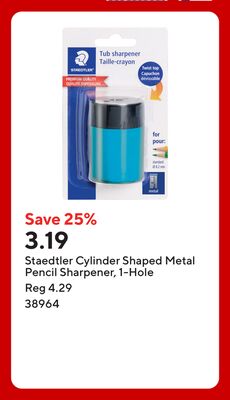 Staedtler Cylinder Shaped Metal Pencil Sharpene…