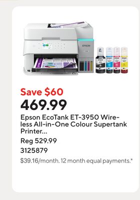 Epson EcoTank ET-3950 Wireless All-in-One Colou…