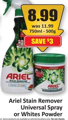 Ariel Stain Remover Universal Spray or Whites P…
