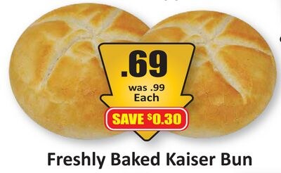 Freshly Baked Kaiser Bun
