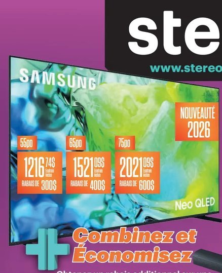 Samsung Téléviseur Neo QLED 4K, Vision AI, 144H…