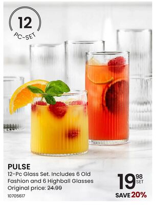 PULSE 12-Pc Glass Set