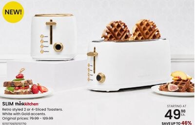SLIM Retro styled 2 or 4-Sliced Toasters