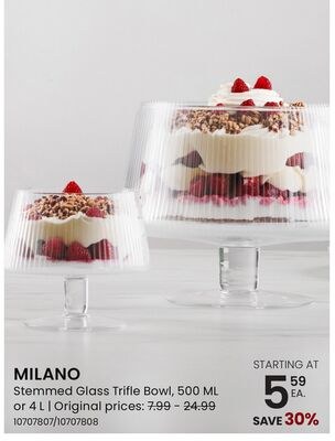 Stemmed Glass Trifle Bowl