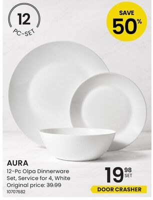 AURA 12-Pc Olpa Dinnerware Set