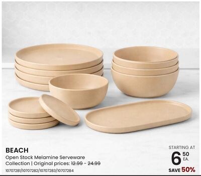 Open Stock Melamine Serveware Collection