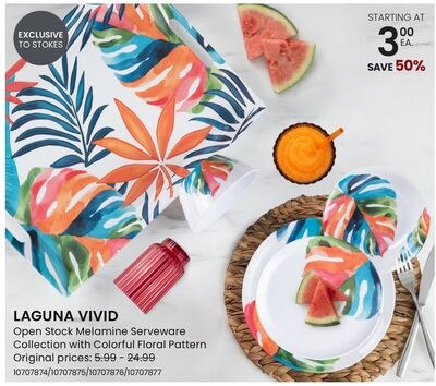 LAGUNA VIVID Open Stock Melamine Serveware Coll…