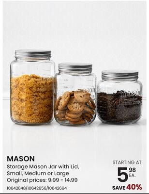 Storage Mason Jar with Lid