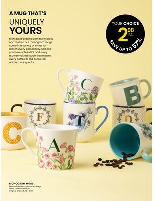 MONOGRAM MUGS Personalized Monogrammed Mugs
