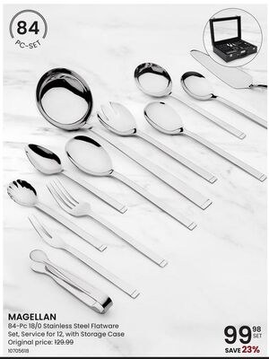 84-Pc 18/0 Stainless Steel Flatware set