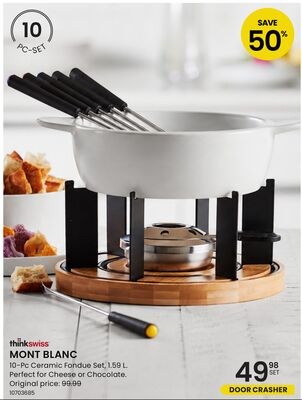 MONT BLANC 10-PC Ceramic Fondue Set