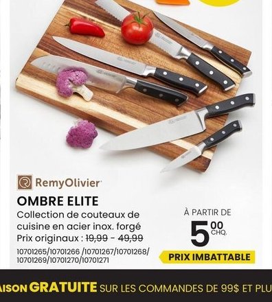 Ombre Elite, ensemble de couteaux de cuisine Remy…