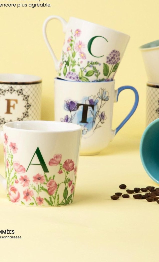 Tasses monogrammées