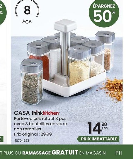 CASA thinkKitchen Porte-épices rotatif