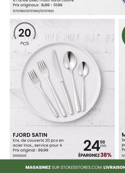 FJORD SATIN - Ensemble de couverts