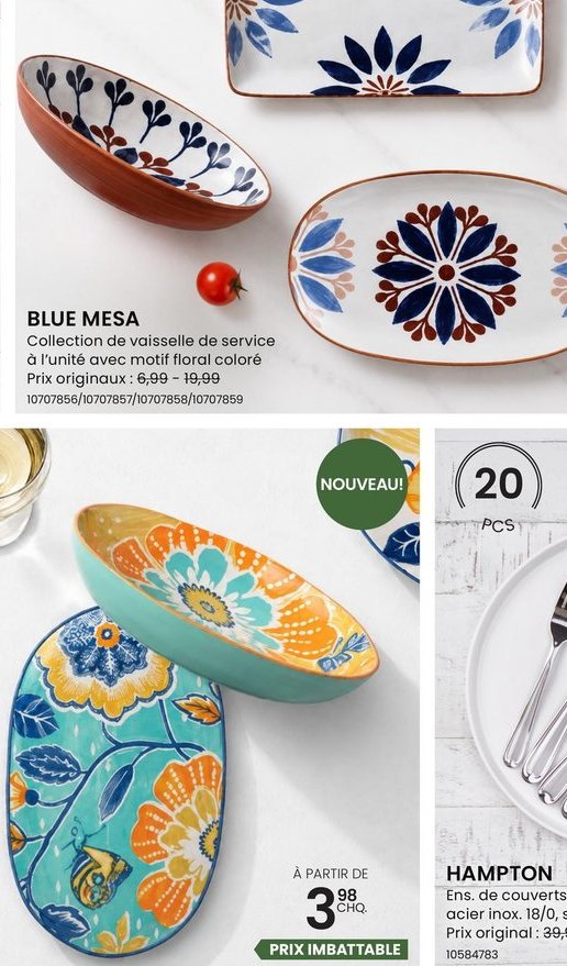 BLUE MESA - Collection de vaisselle de service