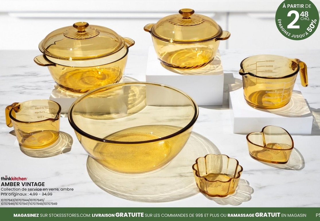 thinkKitchen AMBER VINTAGE Collection de servic…