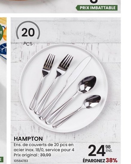 HAMPTON - Ensemble de couverts