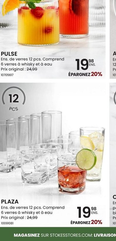PULSE - Ens. de verres