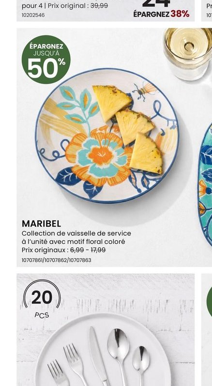 MARIBEL - Collection de vaisselle de service