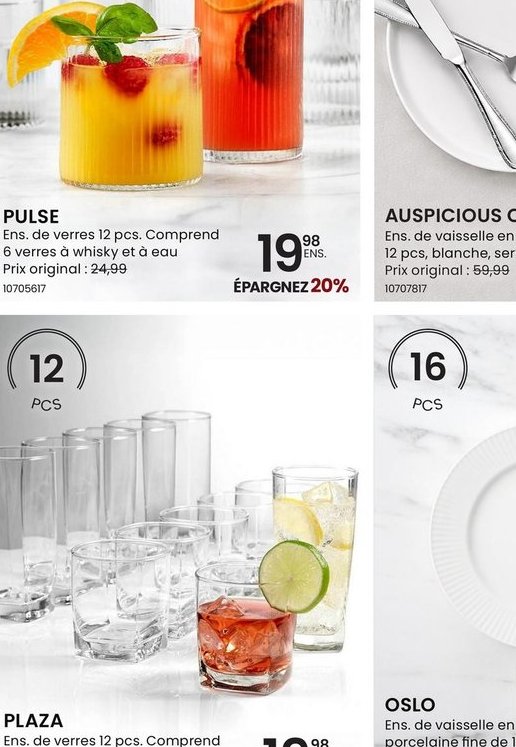 PULSE - Ensemble de verres