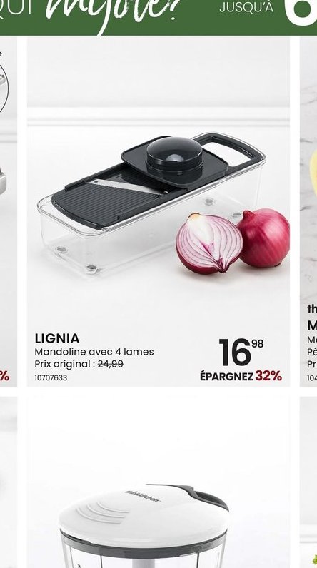 Lignia Mandoline avec 4 lames