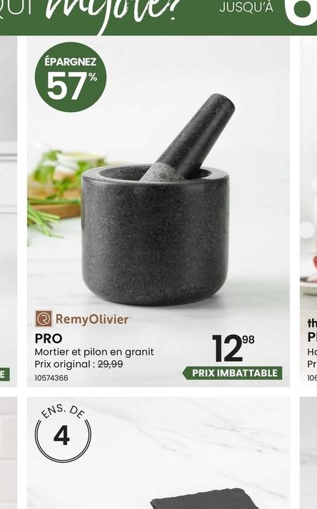 RemyOlivier PRO Mortier et pilon en granit