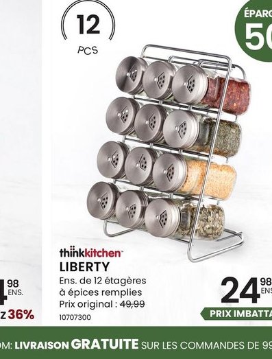 thinkKitchen Liberty Ens. de 12 épices remplies