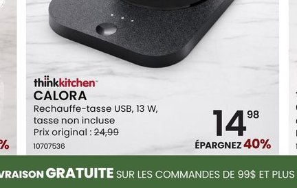 thinkkitchen CALORA Rechargeur USB