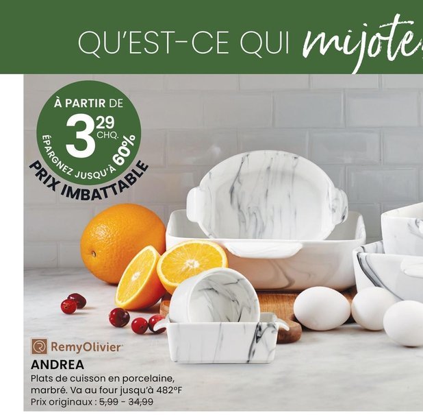 RemyOlivier ANDREA Plats de cuisson en porcelai…