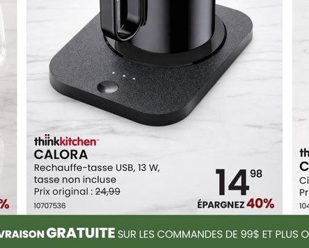thinkkitchen CALORA Rechauffe tasse USB