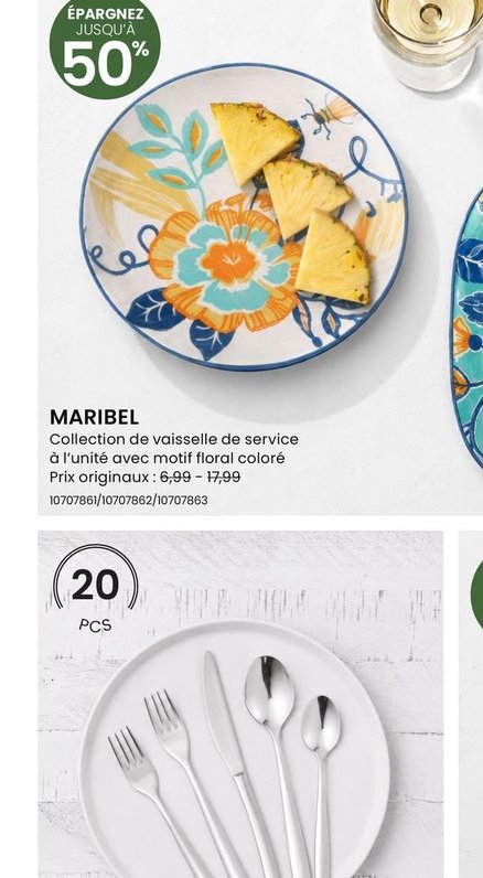 MARIBEL - Collection de vaisselle de service