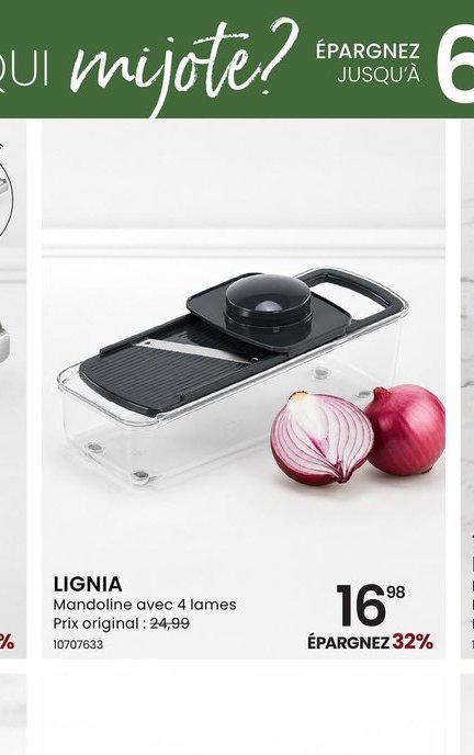 LIGNIA Mandoline avec 4 lames