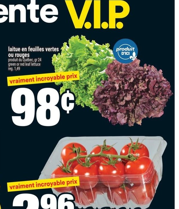 Laitue en feuilles vertes ou rouges