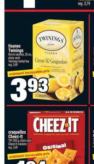 Tisanes Twinings Lime & Gingembre