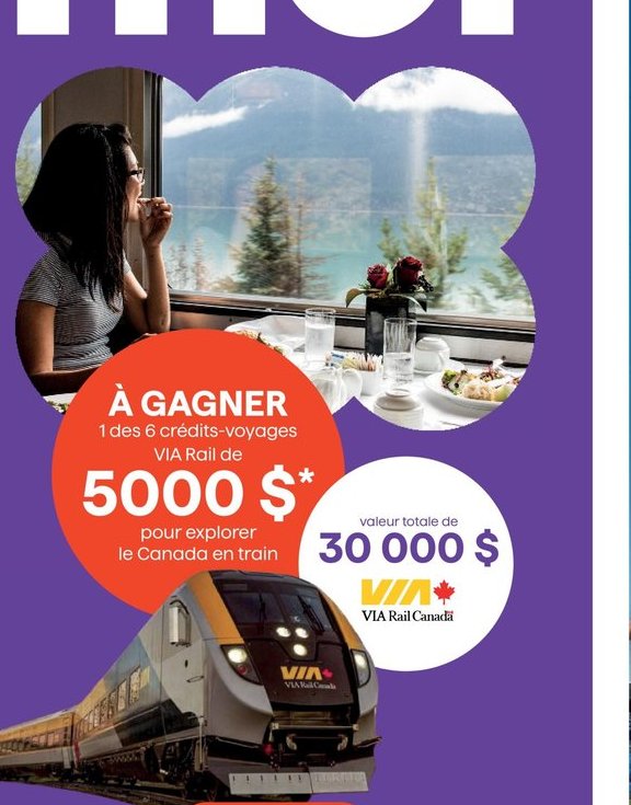 VIA Rail Canada - Crédit-voyage