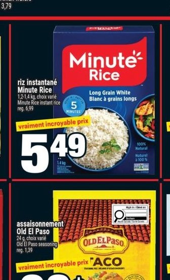Riz Minute Rice Minute Rice Long Grain White