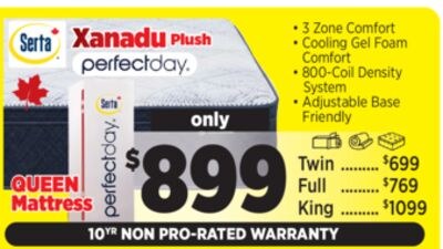 Serta "Perfect Day" Xanadu Plush Queen Mattress…