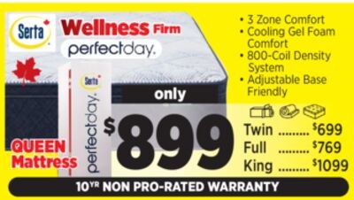 Serta "Perfect Day" Wellness Firm Queen Mattres…