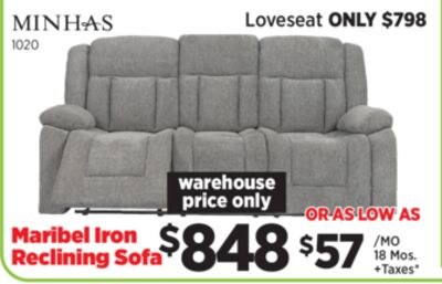 Maribel Iron Reclining Sofa