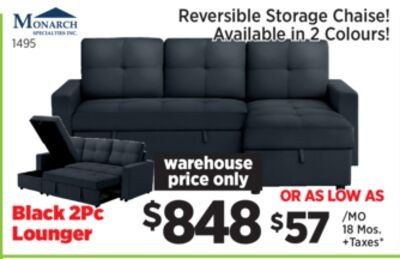 Black 2Pc Lounger