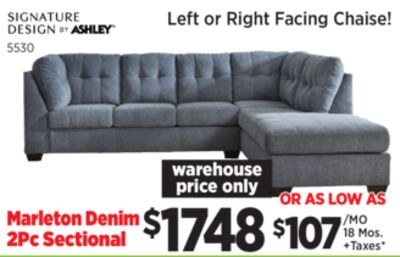 Marleton Denim 2Pc Sectional