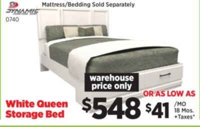 White Queen Storage Bed
