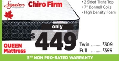Chiro Firm Queen Mattress
